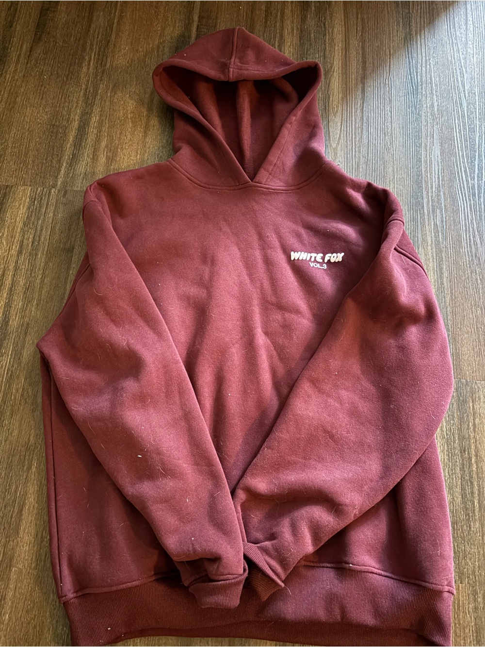 White Fox Boutique Maroon Pullover Hoodie